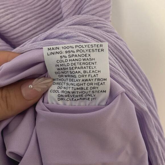 NWT RUMER Penelope Rib Body-con Minidress In Lilac Size Large - Picture 6 of 9